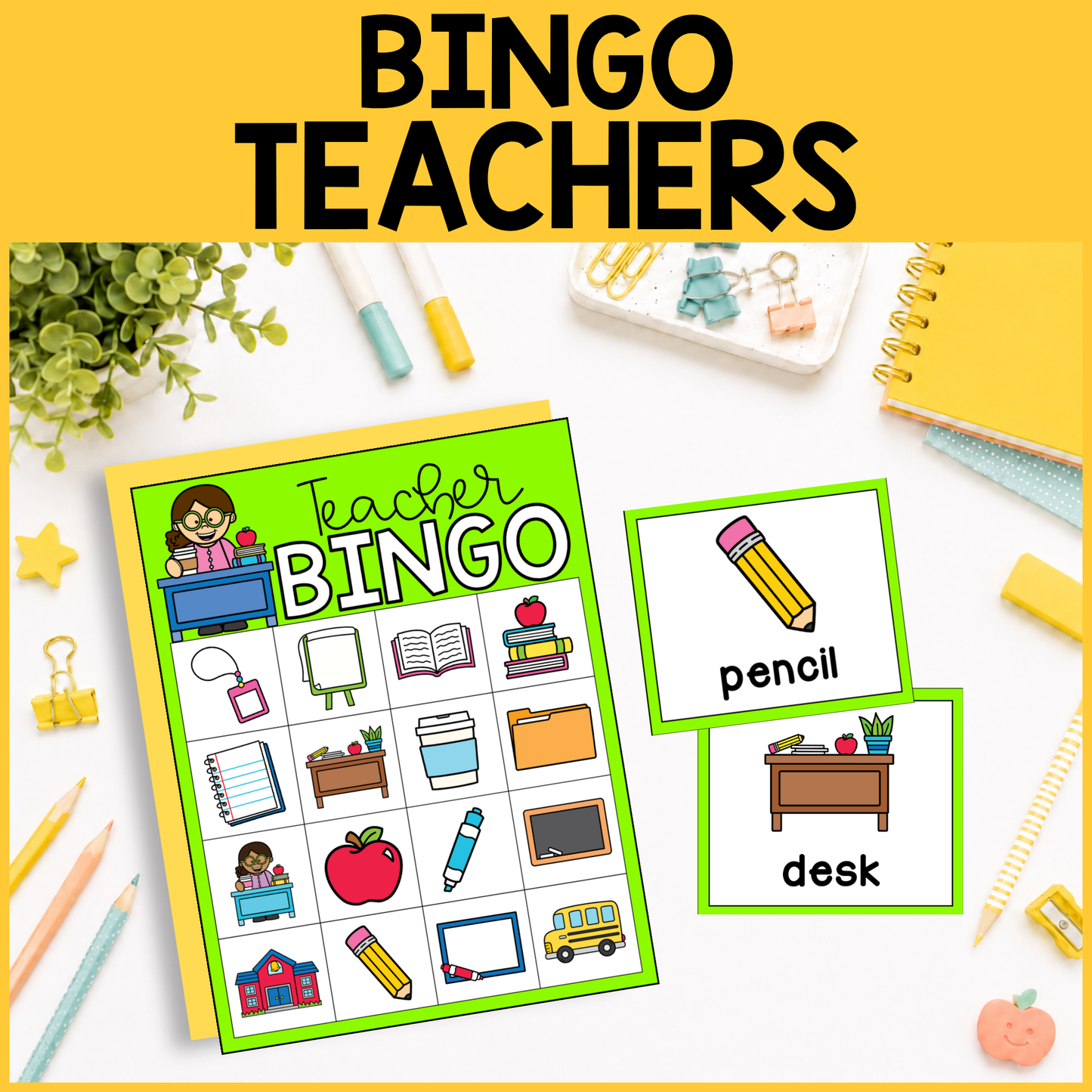 Community Helper Bingo Game: Teacher