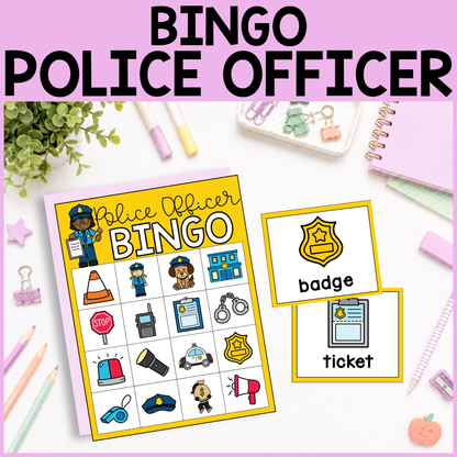 Community Helper Bingo Game: Police Officer