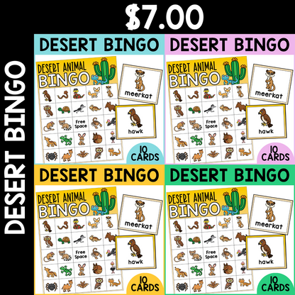Desert Animal Bingo