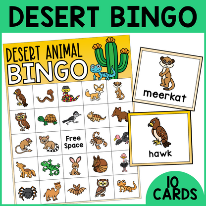 Desert Animal Bingo