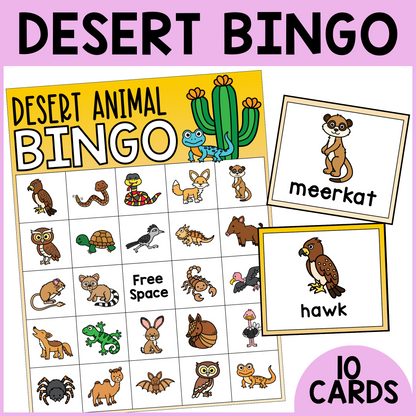 Desert Animal Bingo