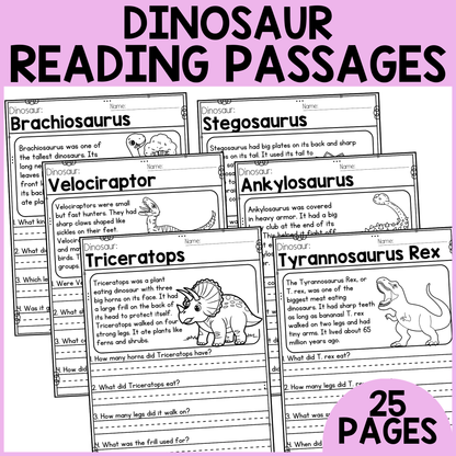 Dinosaur Reading Passages