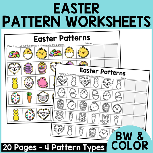 Easter Pattern Worksheets