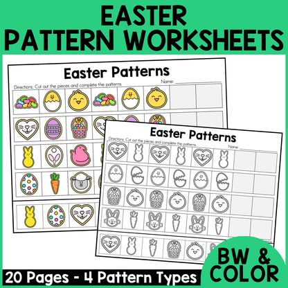 Easter Pattern Worksheets