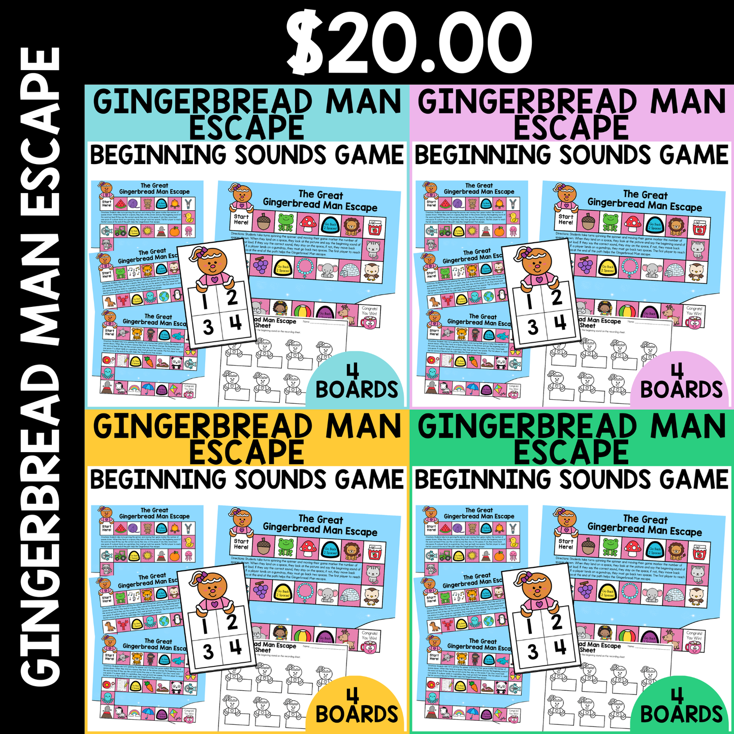 The Great Gingerbread Escape Beginning Sounds Game