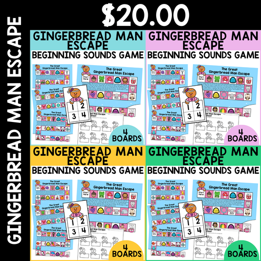 The Great Gingerbread Escape Beginning Sounds Game