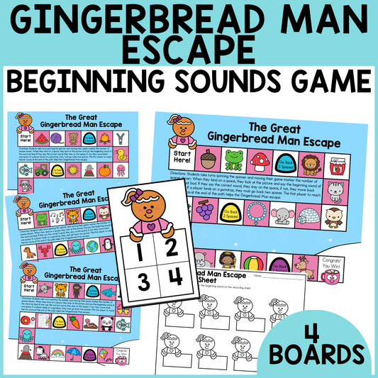 The Great Gingerbread Escape Beginning Sounds Game
