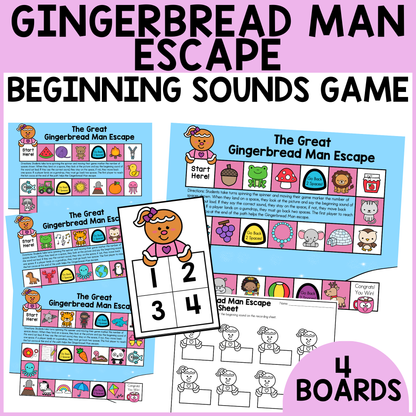 The Great Gingerbread Escape Beginning Sounds Game