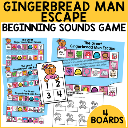 The Great Gingerbread Escape Beginning Sounds Game