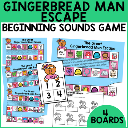 The Great Gingerbread Escape Beginning Sounds Game