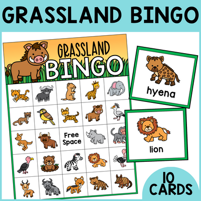 Grassland Animal Bingo