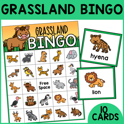 Grassland Animal Bingo