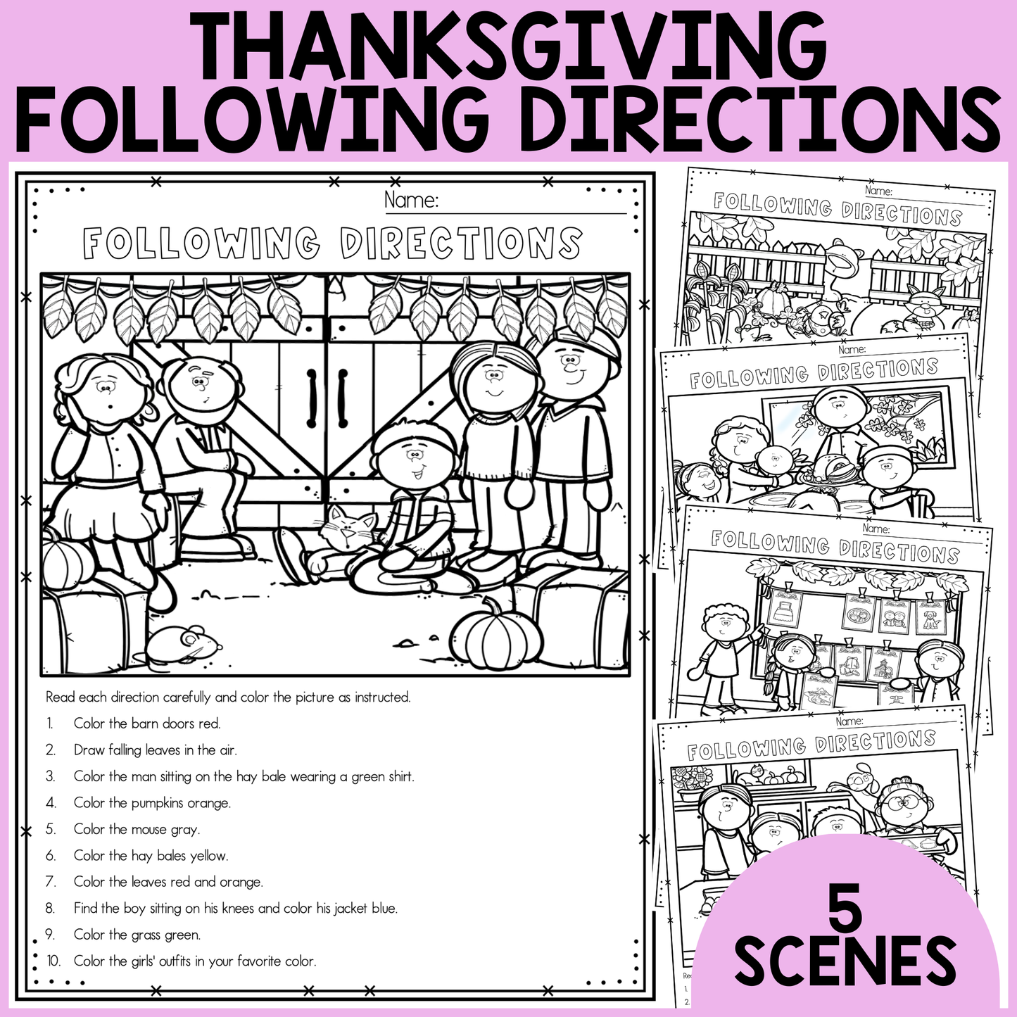 Thanksgiving Following Directions