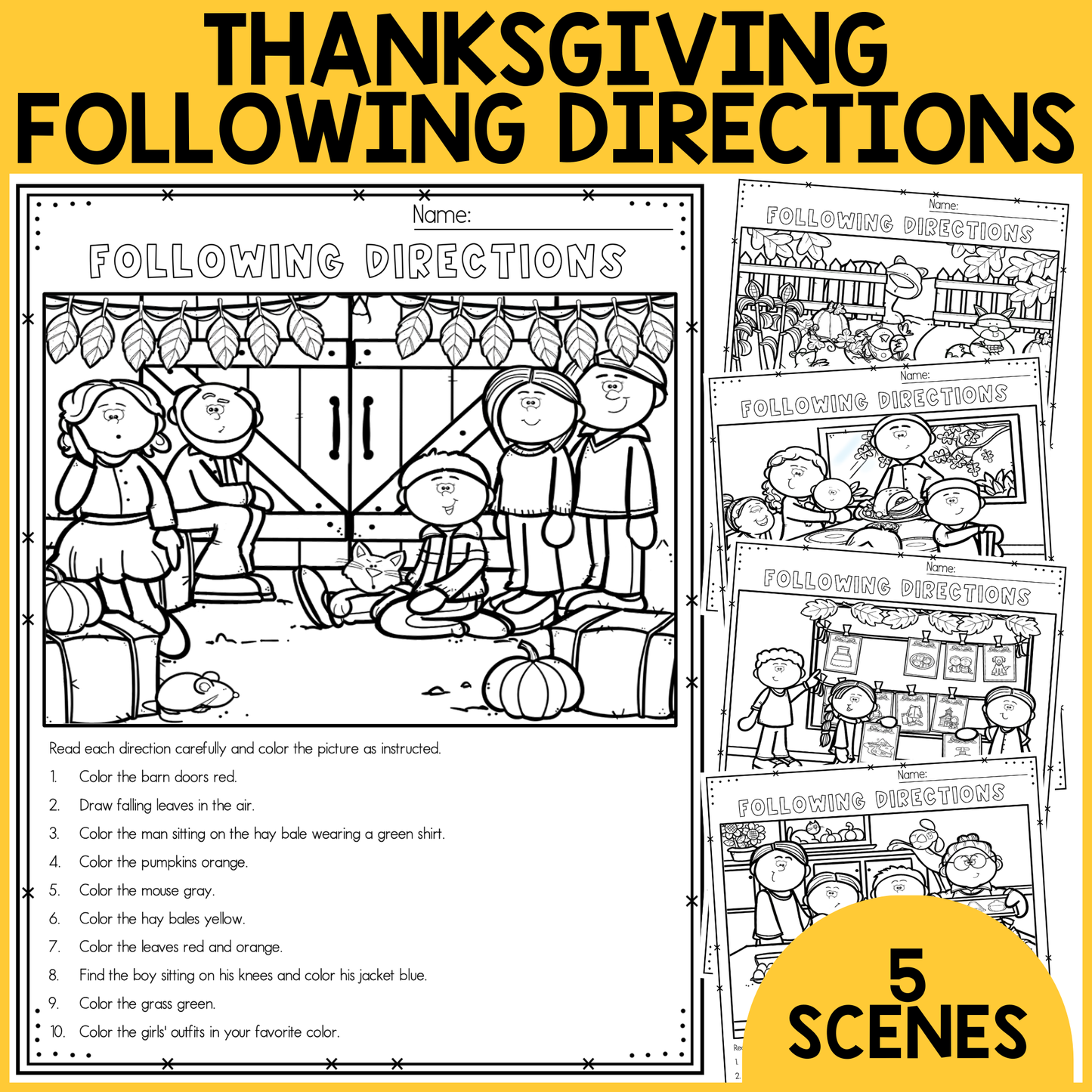 Thanksgiving Following Directions