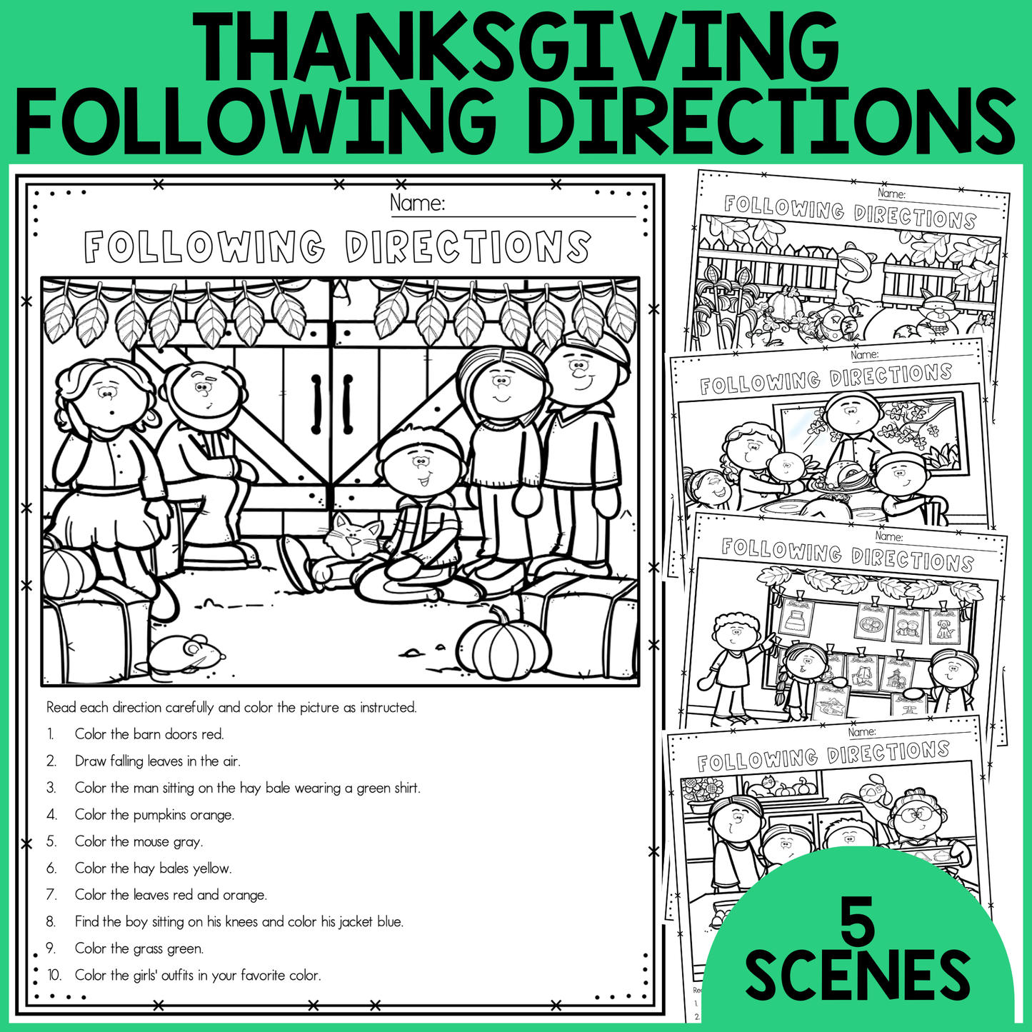 Thanksgiving Following Directions