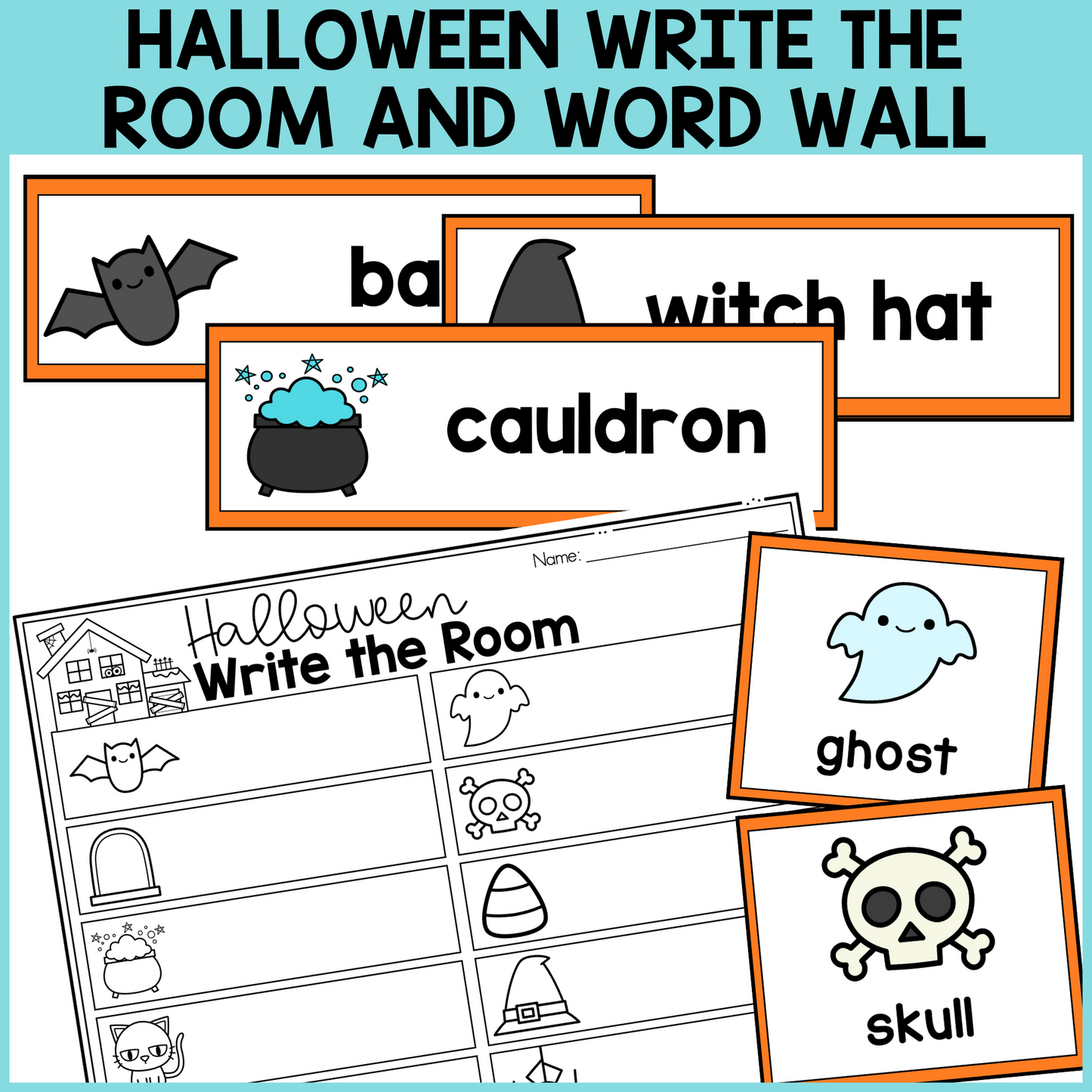 Halloween Write the Room & Word Wall
