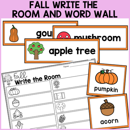Fall Write the Room & Word Wall