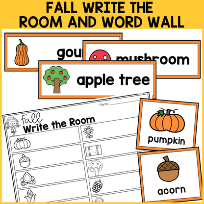 Fall Write the Room & Word Wall
