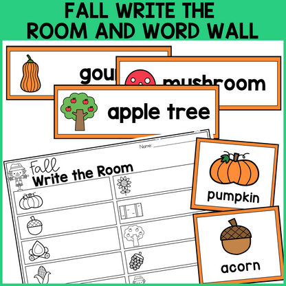 Fall Write the Room & Word Wall
