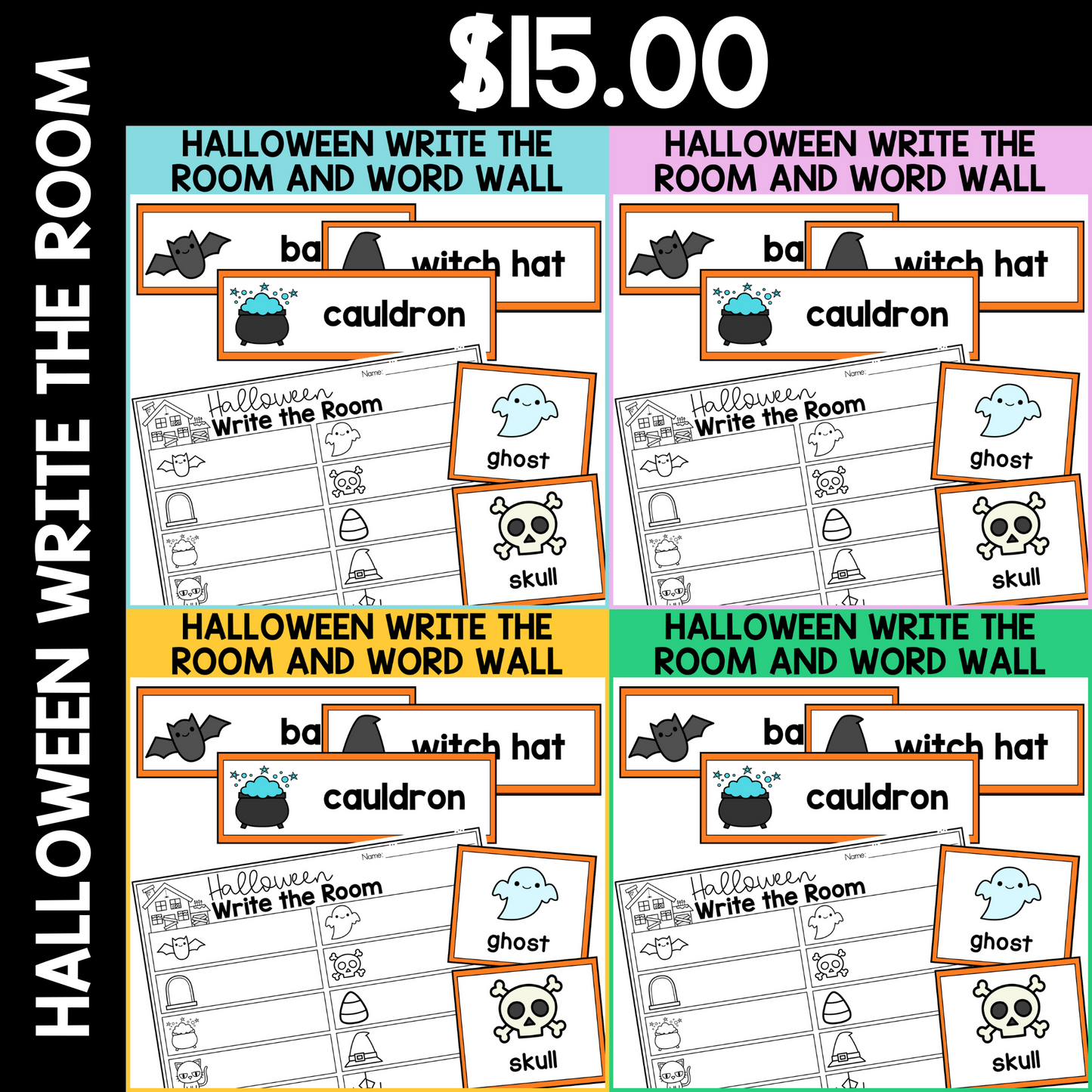 Halloween Write the Room & Word Wall