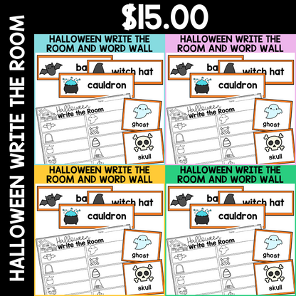 Halloween Write the Room & Word Wall