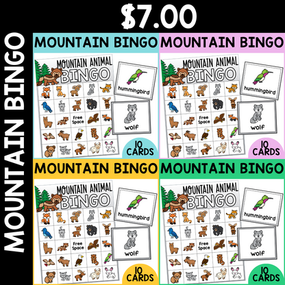 Mountain Animal Bingo