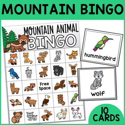 Mountain Animal Bingo
