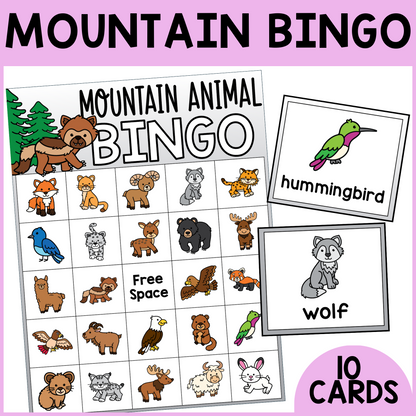 Mountain Animal Bingo
