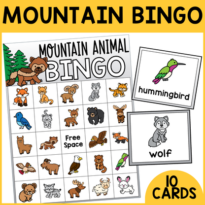 Mountain Animal Bingo