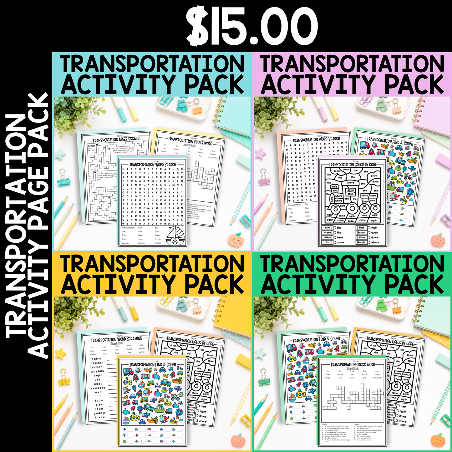 Transportation Activity Pack