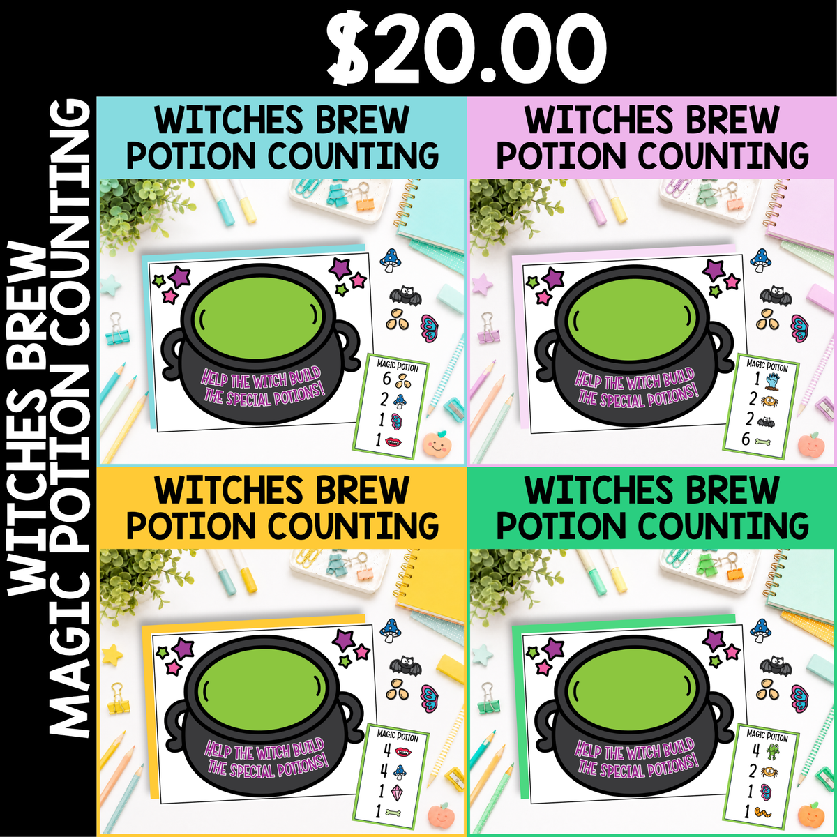 Witches Brew Potion Cards