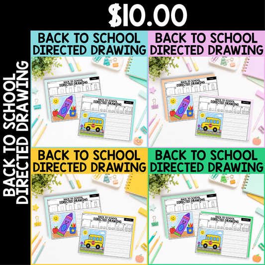 Back to School Directed Drawing