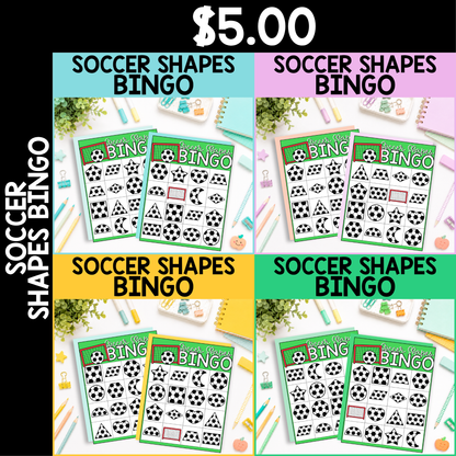Soccer Bingo Shapes