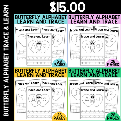 Butterfly Alphabet Trace and Learn