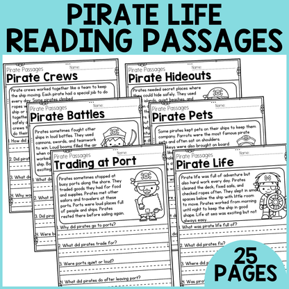 Pirate Life Reading Passages