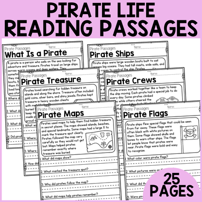 Pirate Life Reading Passages