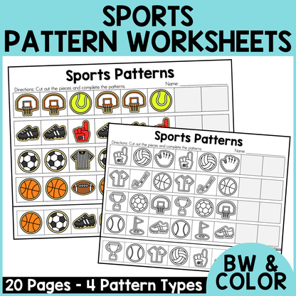 Sports Pattern Worksheets