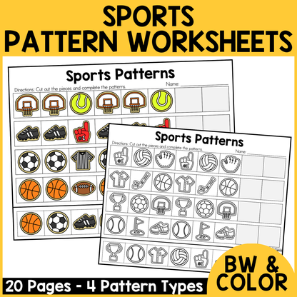 Sports Pattern Worksheets