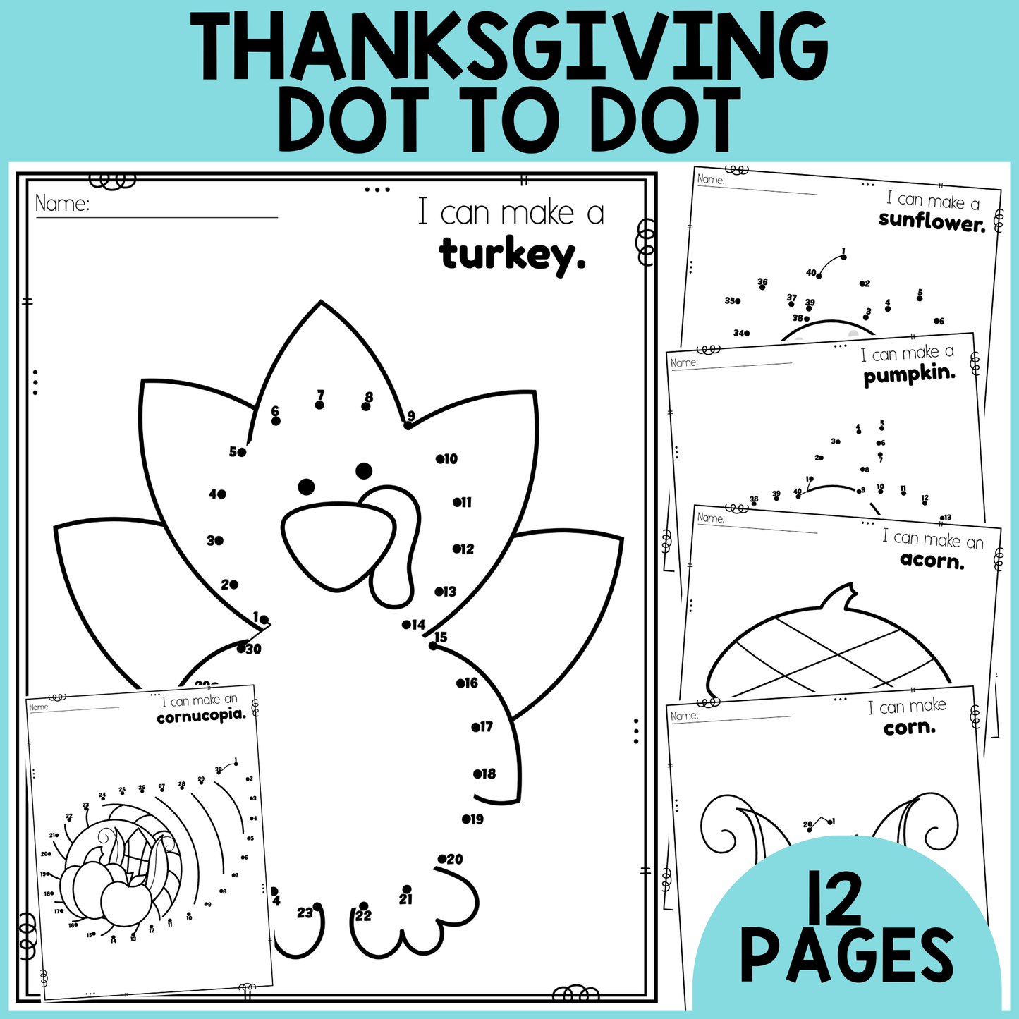 Thanksgiving Dot to Dot